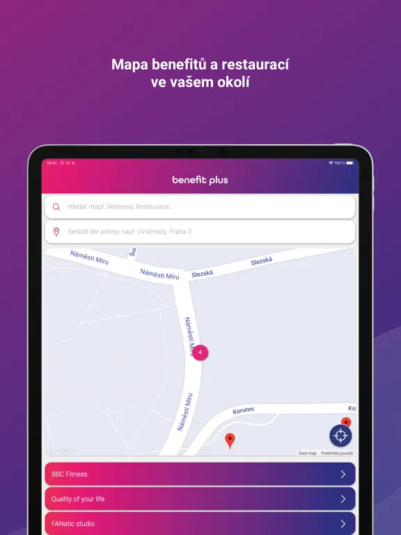 Tangkapan layar Benefit Plus iPad 
