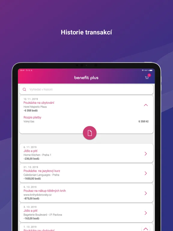 Tangkapan layar Benefit Plus iPad 