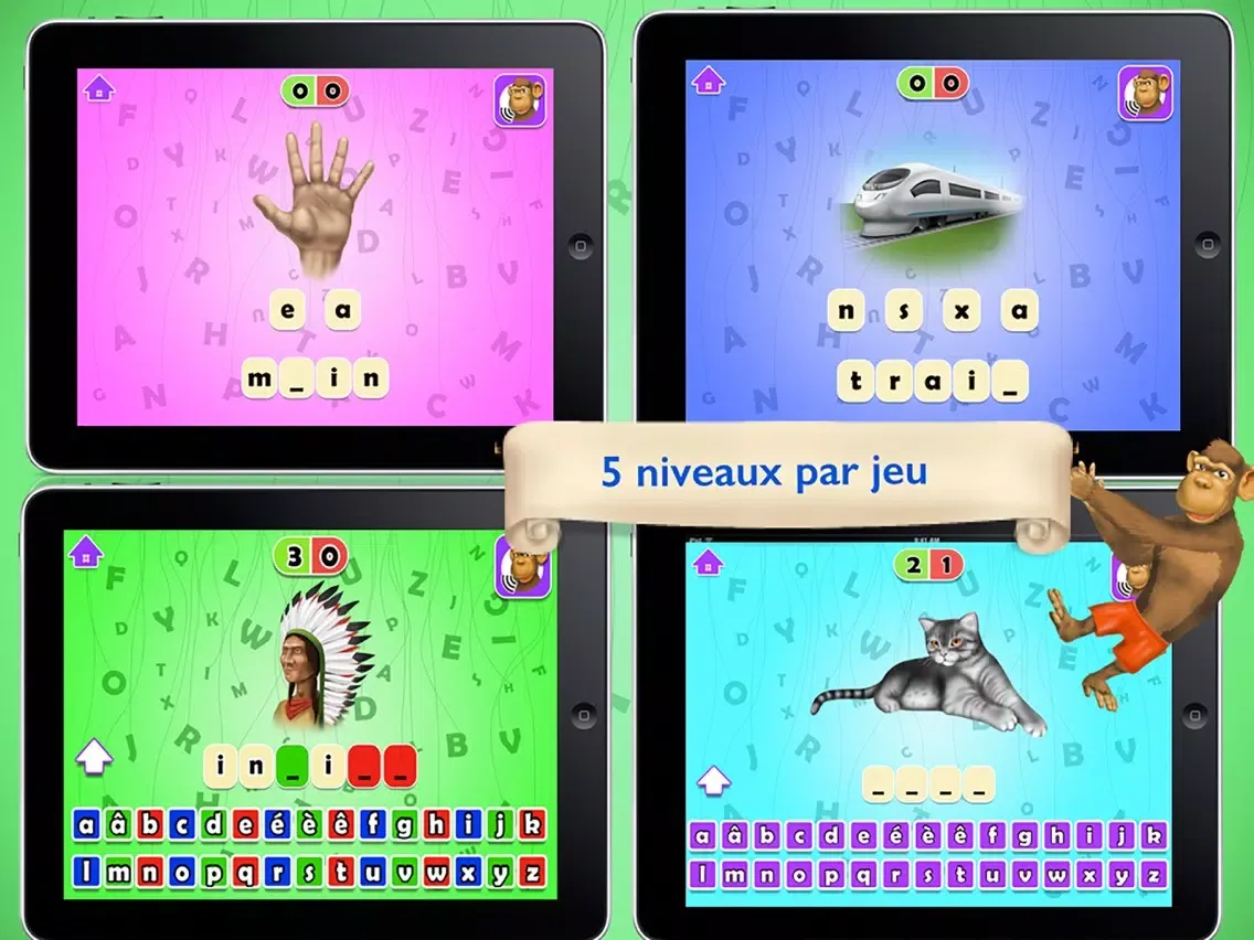 Apprendre l' alphabet, lire et ecrire iPad 应用截图
