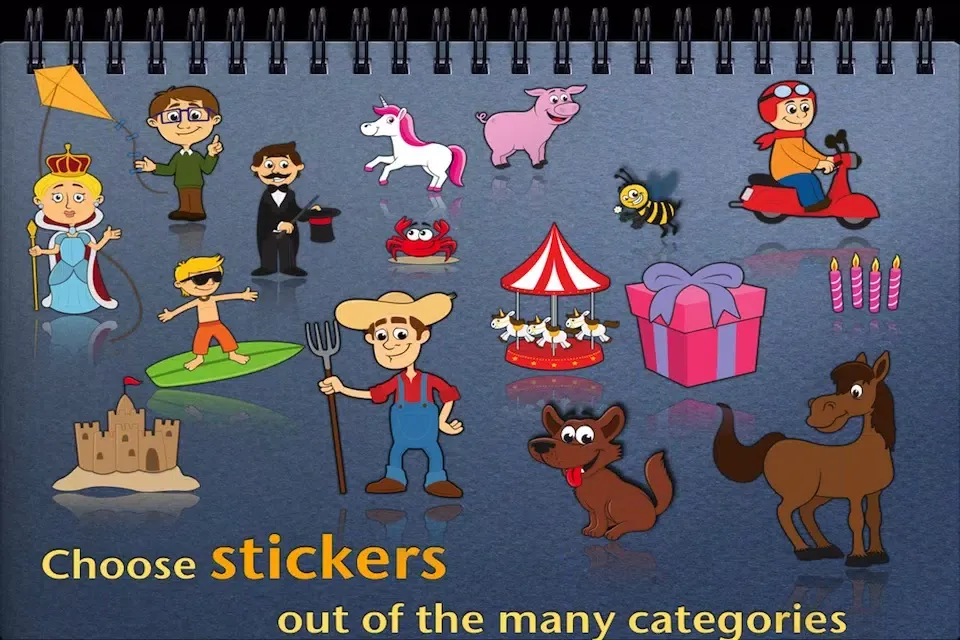 Captures d'écran de Sticker Book for Kids Free