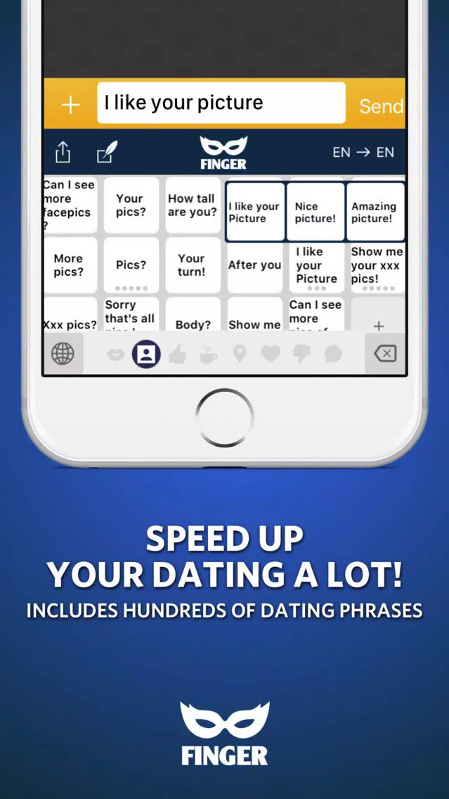 Ảnh chụp màn hình của FINGER Gay Keyboard for any dating app!
