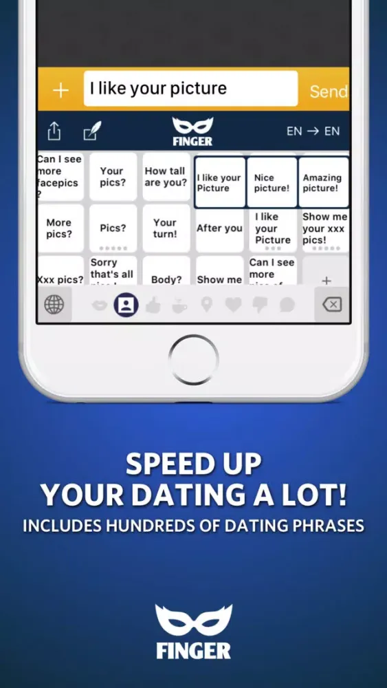 صور FINGER Gay Keyboard for any dating app!