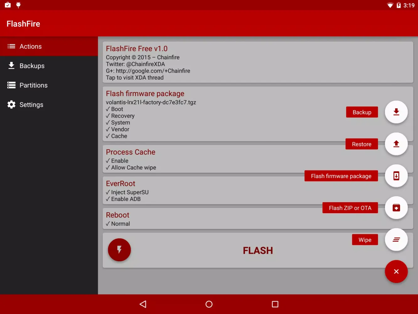 FlashFire سکرین شاٹس