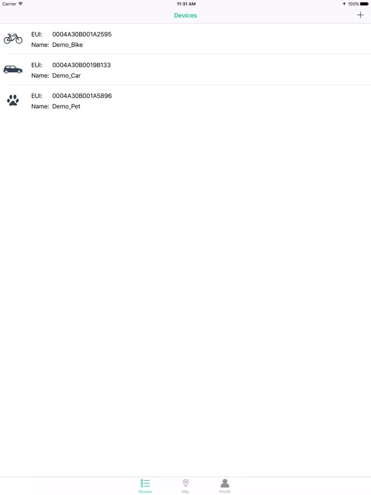 Zrzuty ekranu zTrack iPad 