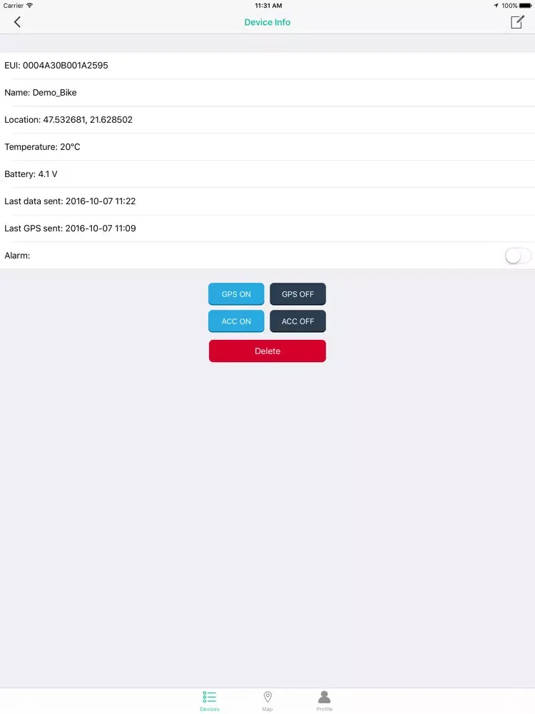 Zrzuty ekranu zTrack iPad 