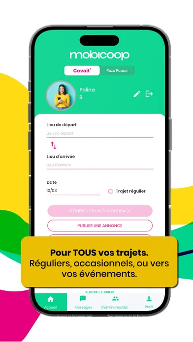Mobicoop covoiturage应用截图
