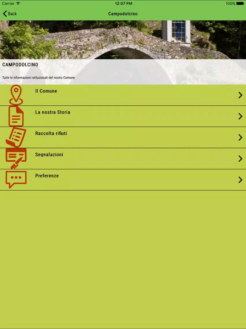 Comune di Campodolcino iPad  Screenshots