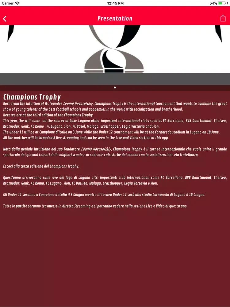 Champions Trophy iPad  স্ক্রিনশট