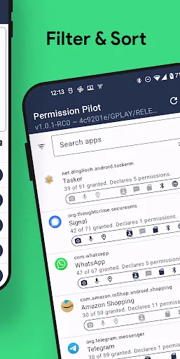 Screenshot di Permission Pilot