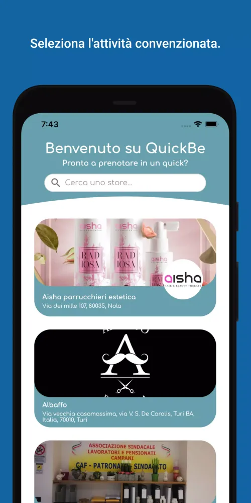 Captures d'écran de QuickBe