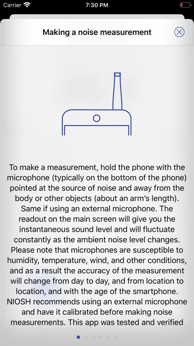 NIOSH Sound Level Meter سکرین شاٹس