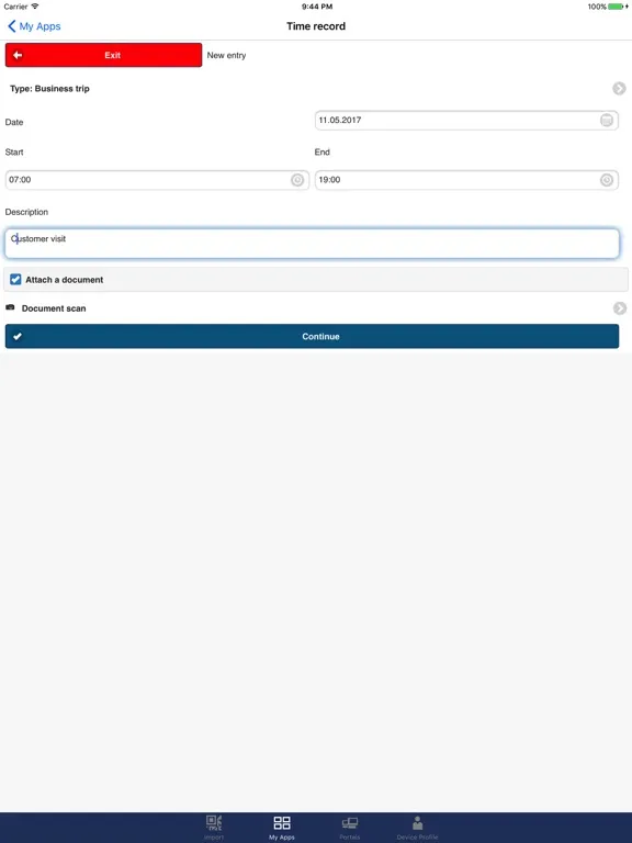 PROCE55 RTE iPad  Screenshots