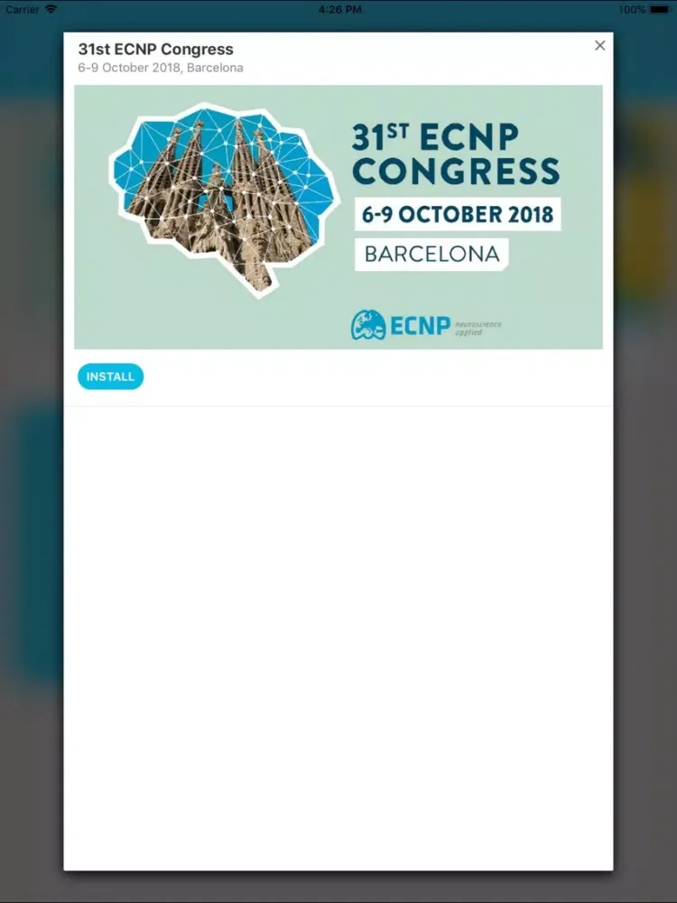 Zrzuty ekranu ECNP iPad 