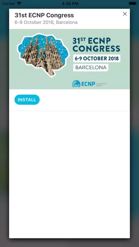 Zrzuty ekranu ECNP