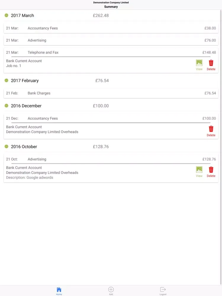 Capturas de pantalla de EcoGo iPad 