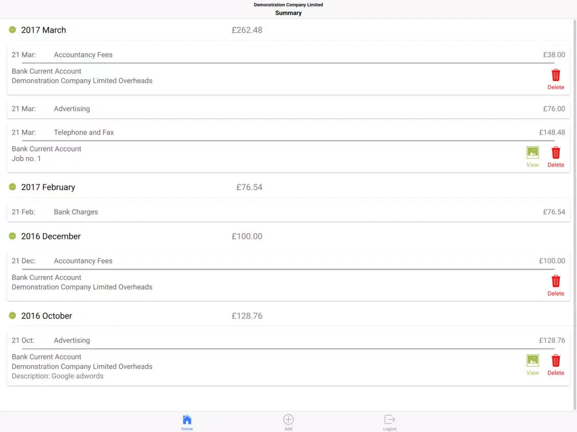 Capturas de pantalla de EcoGo iPad 