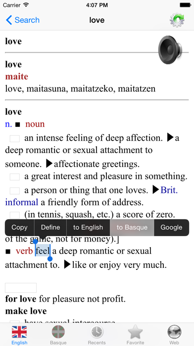 English Basque best dictionary translate - Ingelesa Euskaraz hiztegi onena itzultzailea Screenshots