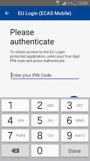 EU Login Screenshots
