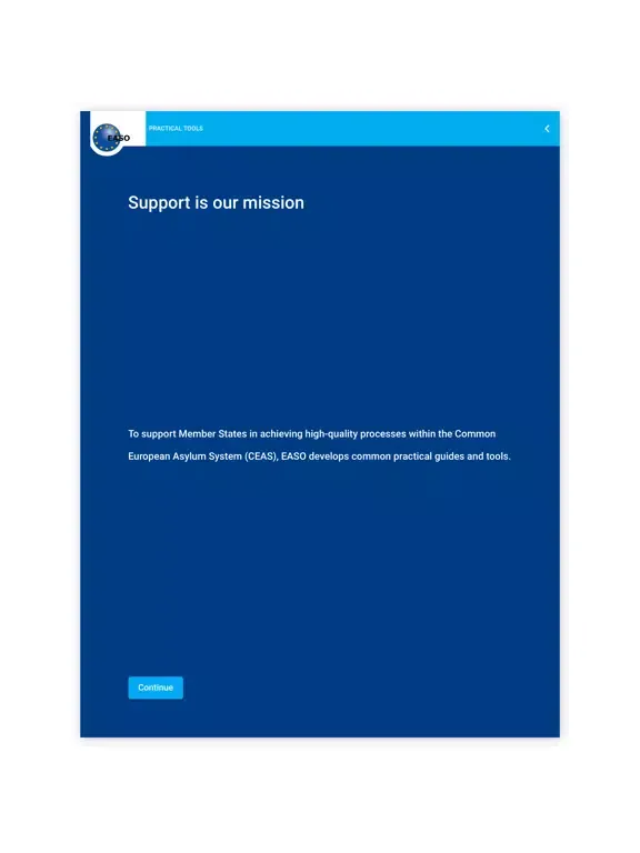 Zrzuty ekranu EASO Practical Tools iPad 