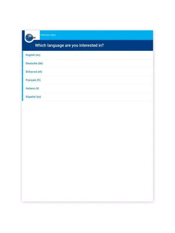 Zrzuty ekranu EASO Practical Tools iPad 