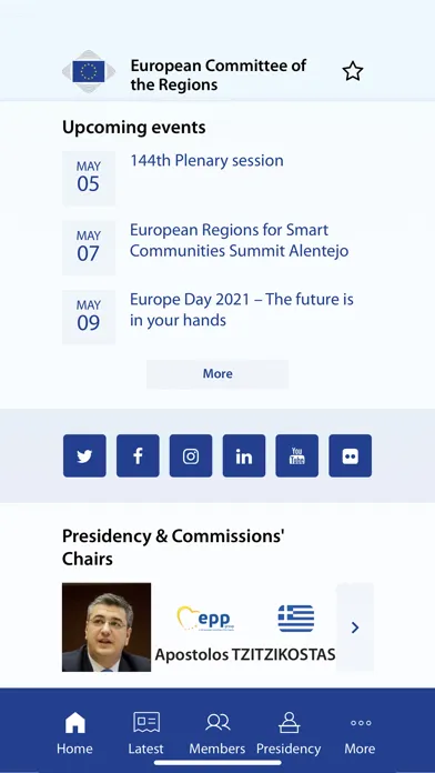 EU Committee of the Regions 스크린샷