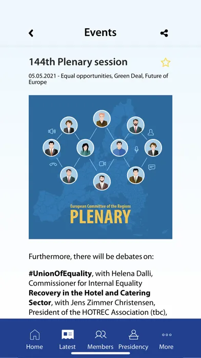 EU Committee of the Regions 스크린샷