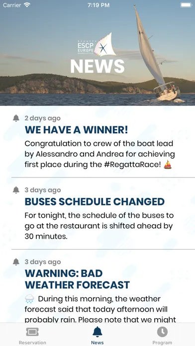 Regatta ESCP स्क्रीनशॉट