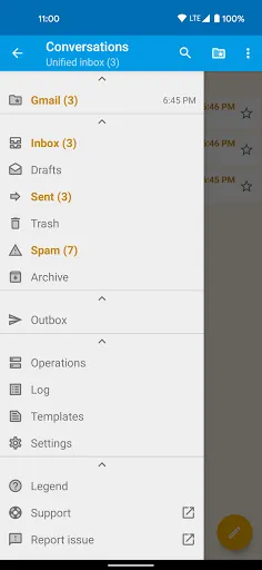 Скриншоты FairEmail, privacy aware email