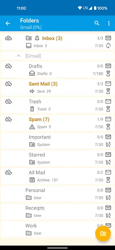 Скриншоты FairEmail, privacy aware email