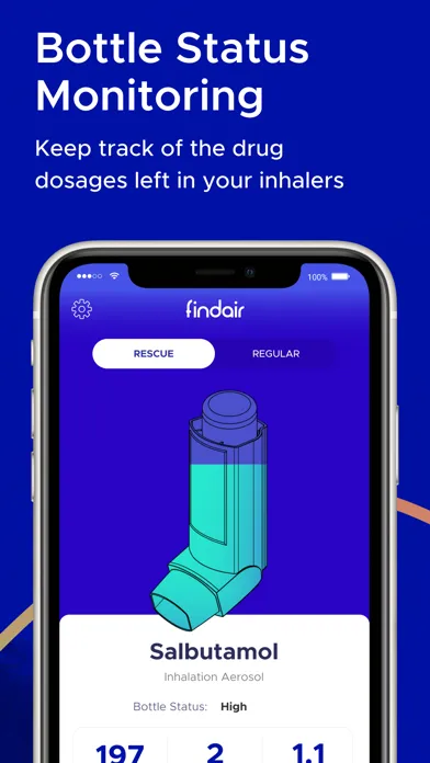 Zrzuty ekranu FindAir – Asthma Diary