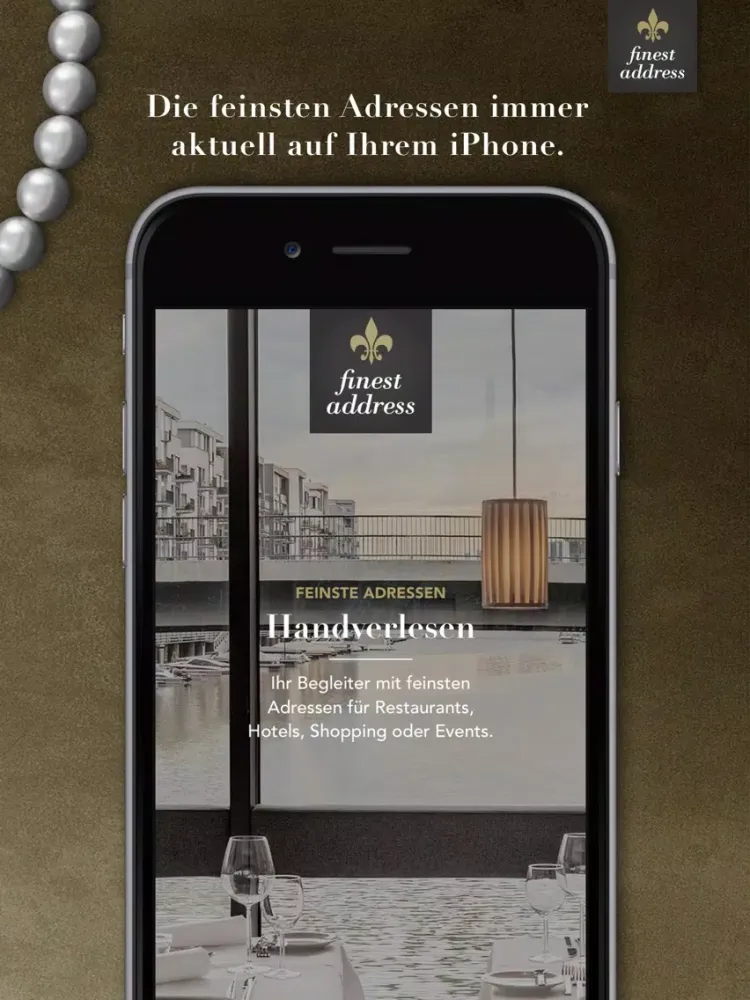 Finest Address – ihr mobiler Begleiter für feinste Restaurants, Hotels und Shopping iPad  سکرین شاٹس