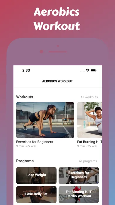 Captures d'écran de Aerobics Workout at Home