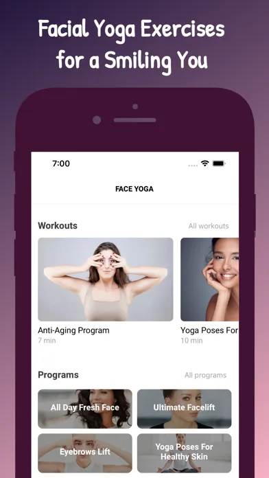 Скриншоты Face Yoga Routine