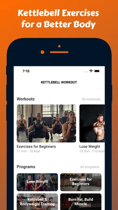 Tangkapan skrin Kettlebell Workout Plan