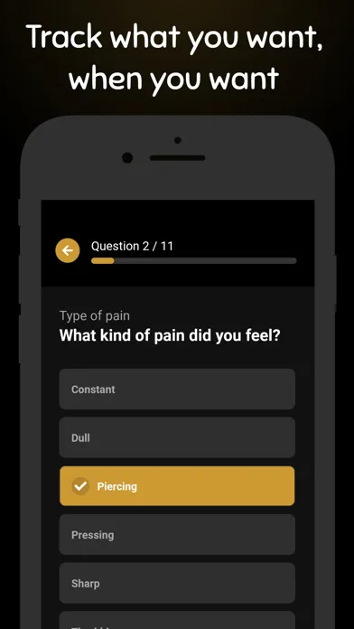 Capturas de pantalla de Pain Log: Track & Analyze