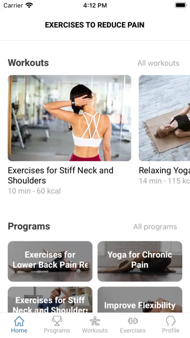 Exercises to Reduce Pain سکرین شاٹس