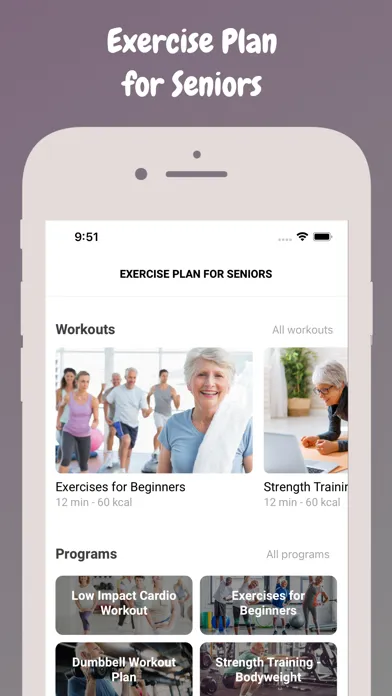 Ảnh chụp màn hình của Workout for Over 50s