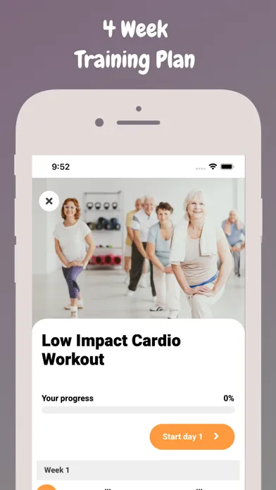 Ảnh chụp màn hình của Workout for Over 50s