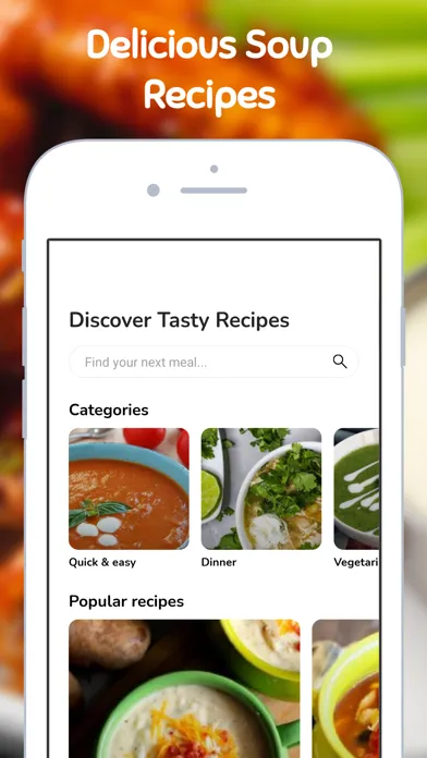 Captures d'écran de Homemade Soup Recipes
