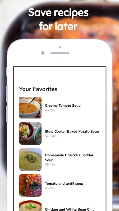 Captures d'écran de Homemade Soup Recipes