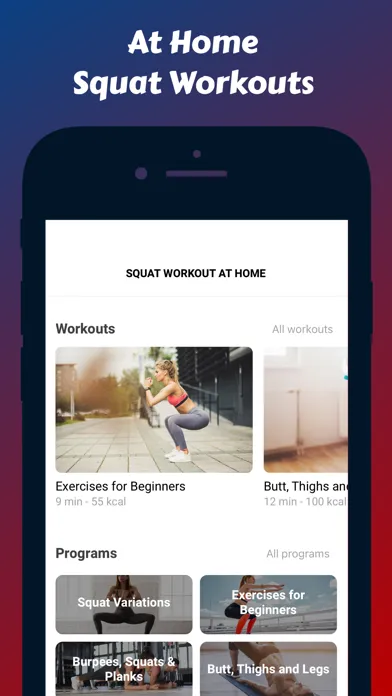 Squat Workouts Ekran Görüntüleri