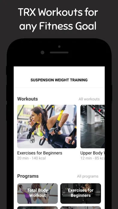 Ảnh chụp màn hình của Suspension Weight Training