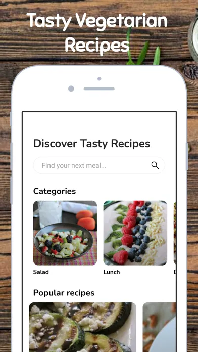Tangkapan layar Tasty Vegetarian Recipes