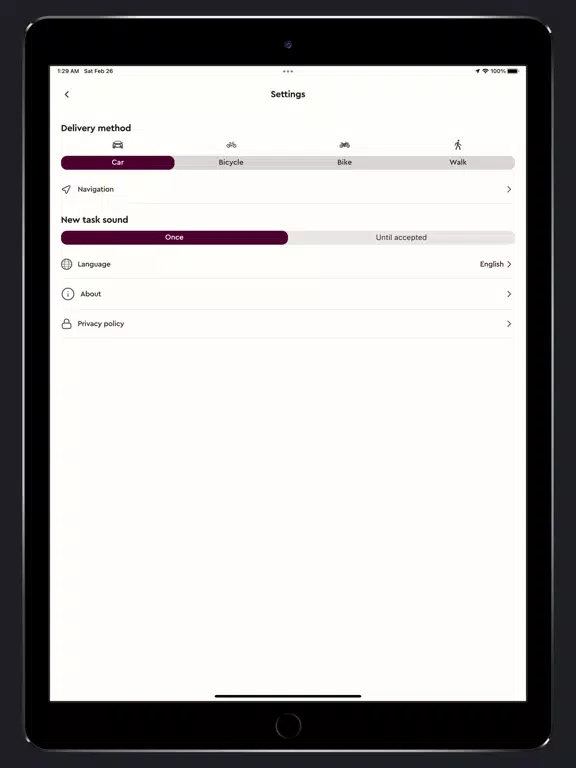 Fudy Courier iPad  سکرین شاٹس