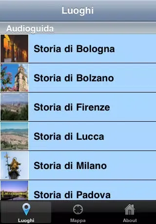 Zrzuty ekranu Città d'Italia - Giracittà Audioguida