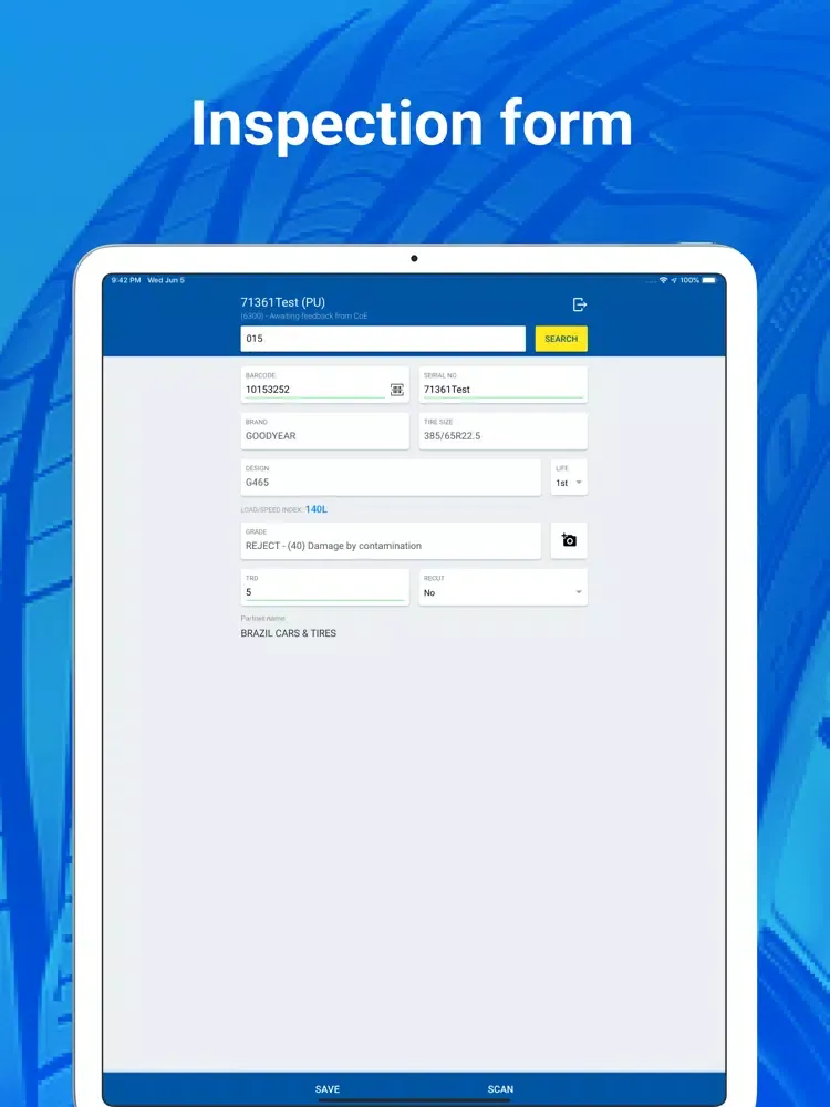 Screenshot di eCasing Inspection iPad 
