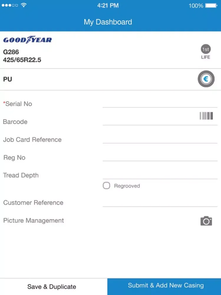 Capturas de tela do Goodyear eCasing iPad 