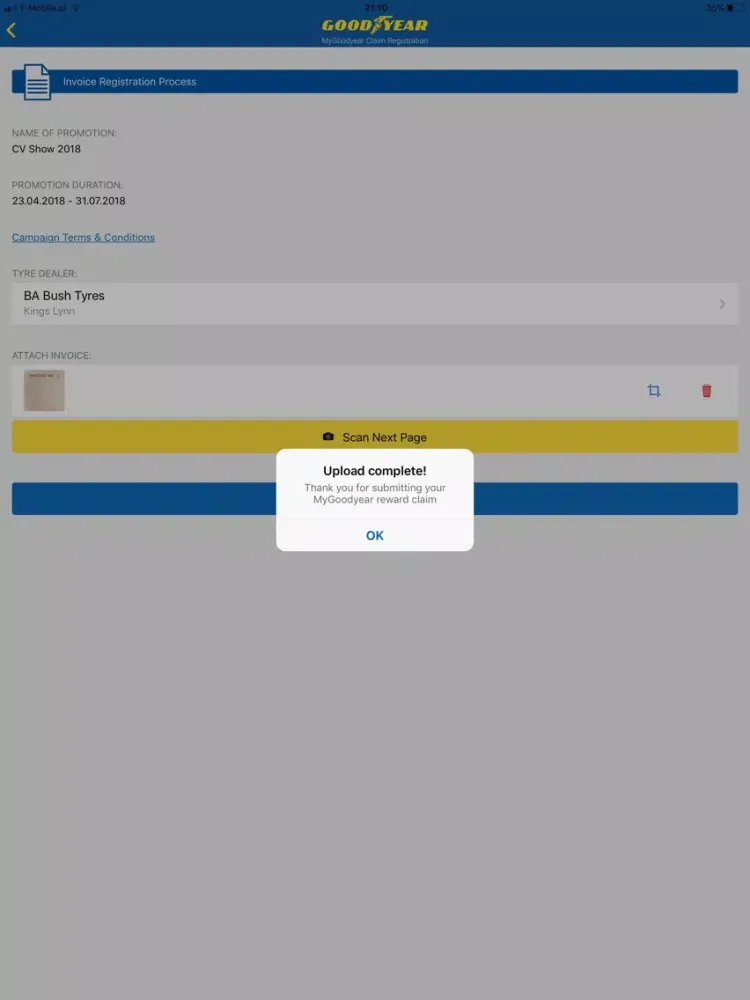 MyGoodyear Rewards iPad 應用截圖