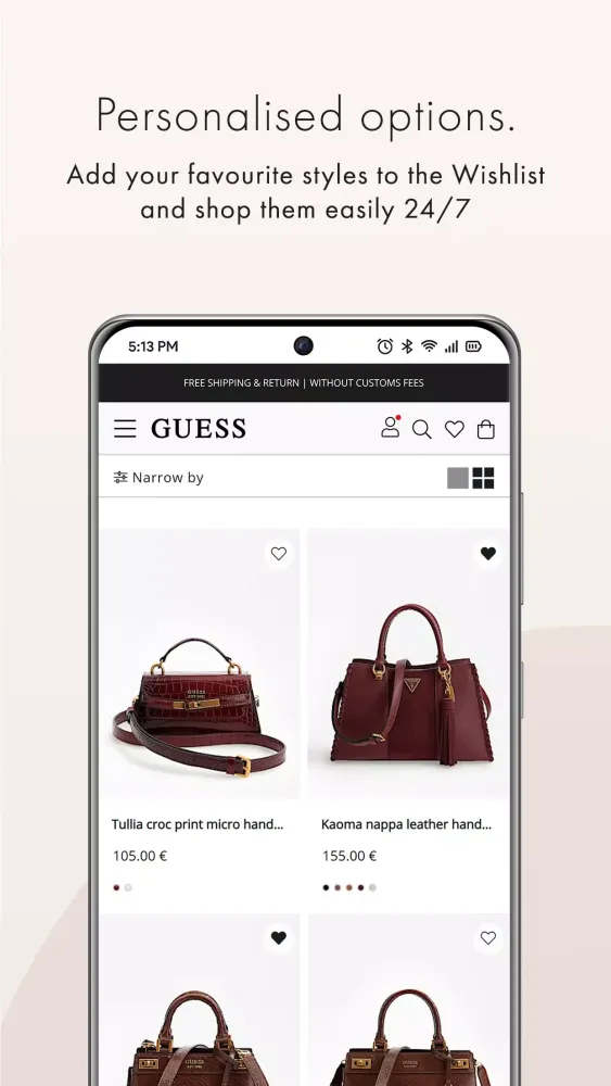 Zrzuty ekranu Guess