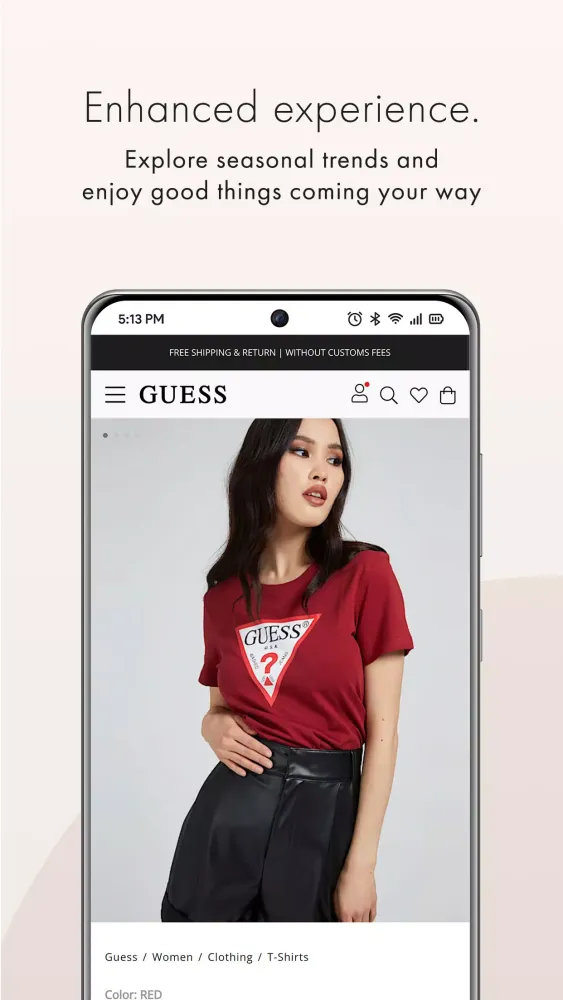 Zrzuty ekranu Guess